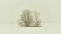 Bare Trees in Winter Snow Storm Royalty Free Stock Photo