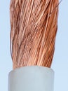 Bare wires copper wire closeup