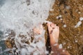 Barefoot on the cliff