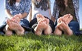 Barefoot Female Feet outdoors Royalty Free Stock Photo