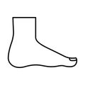 Barefoot Glyph Style vector icon which can easily modify or edit Royalty Free Stock Photo