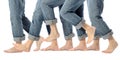 Barefoot Legs in Motion Royalty Free Stock Photo