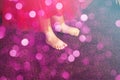 Barefoot little girl Royalty Free Stock Photo