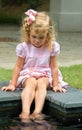 Barefoot in pool Royalty Free Stock Photo