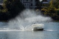 Barefoot water skier Royalty Free Stock Photo