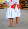 Barefooted slovac dancer Royalty Free Stock Photo