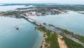 Barelang Bridge from above Batam Indonesia Royalty Free Stock Photo