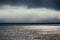 Barents sea during contrasting weather Royalty Free Stock Photo