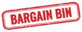 BARGAIN BIN text on red grungy stamp Royalty Free Stock Photo