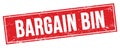 BARGAIN BIN text on red grungy rectangle stamp Royalty Free Stock Photo