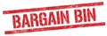 BARGAIN BIN text on red grungy rectangle stamp Royalty Free Stock Photo