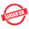 BARGAIN BIN text on red grungy round stamp Royalty Free Stock Photo