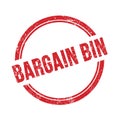 BARGAIN BIN text written on red grungy round stamp Royalty Free Stock Photo