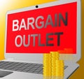 Bargain Outlet Represents Market Discount 3d Illustration