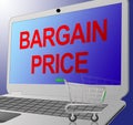 Bargain Price Shows Internet Deal 3d Illustration Royalty Free Stock Photo