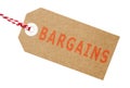 Bargains Tag With String