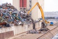 Barge being loaded or offloaded