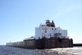 Barge in the canal - Duluth, MN Royalty Free Stock Photo