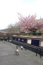 Barge on the docks of Manchester, UK