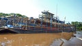 Barge in Fleuve. Bolivia, south America. Royalty Free Stock Photo