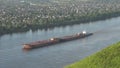 The barge on the Kama River