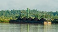 Barge full of coal Royalty Free Stock Photo