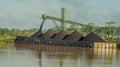 Barge full of coal Royalty Free Stock Photo