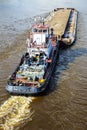 Barge loaded on the river