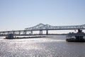 Barge on the Mississippi River