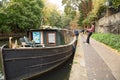 October 2017, Islington London, a barge on the canal at Islington