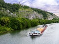 Barge on the river Altmuhel Royalty Free Stock Photo