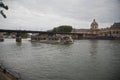 A barge on the river Seine, Paris Royalty Free Stock Photo