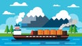 The barge steadily makes its way to its final destination delivering its shipment of coal to power plants and industries Royalty Free Stock Photo
