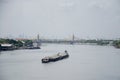 Barge and Tugboat cargo ship in Chao Phraya river Royalty Free Stock Photo