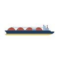 Barge vector icon.Cartoon vector icon isolated on white background barge. Royalty Free Stock Photo