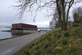 Barge washed up in Vancouver in spring time