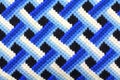 Bargello Blue Latticework Design