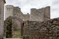 Ruins of old medieval castle of Bargeme in Provence France