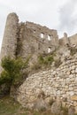 Ruins of old medieval castle of Bargeme in Provence France