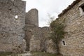 Ruins of old medieval castle of Bargeme in Provence France