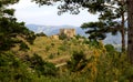 Bargeme and its Castle with Yellow Broom