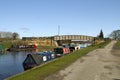 Barges on the Aire canal Royalty Free Stock Photo