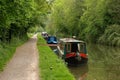 Barges on a Canal Royalty Free Stock Photo