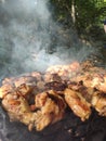 Barbeque - cooking of meat. Royalty Free Stock Photo