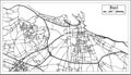 Bari Italy City Map in Retro Style. Outline Map.