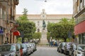 BARI, ITALY - JULY 28, 2019: view of Via Marcello Celentano with Bari University on the background, Italy