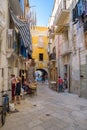 Arco Basso street in the old town of Bari