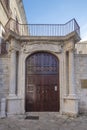 Baroque door in Bari, Italy