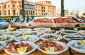 Bari, seafood market, sushi Royalty Free Stock Photo