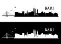 Bari skyline - Italy - vector illustratio